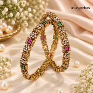 Antique gold plated bangles set