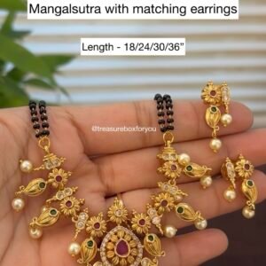 Traditional Mangalsutra with matching earrings