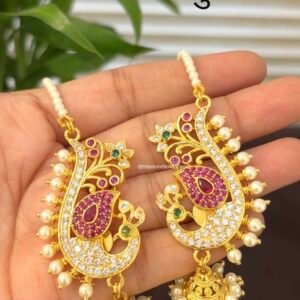 Peacock Motif Earcuffs