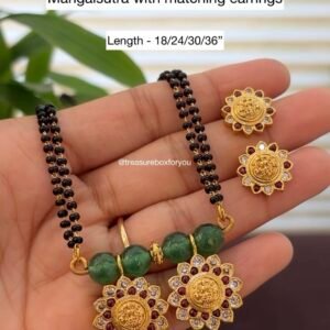 Traditional Mangalsutra with matching earrings