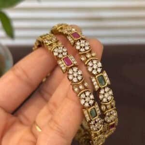 Antique gold plated bangles set