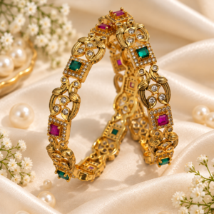 Antique gold plated bangles set