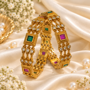 Antique gold plated bangles set