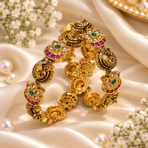 Antique gold plated bangles set