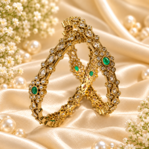 Mehendi gold plated bangles set