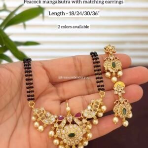 Traditional Mangalsutra with matching earrings
