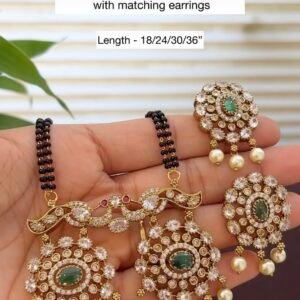 Victorian Antique Polish Mangalsutra with Matching Earrings