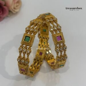 Antique gold plated bangles set