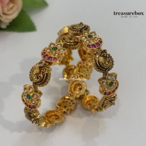 Antique gold plated bangles set