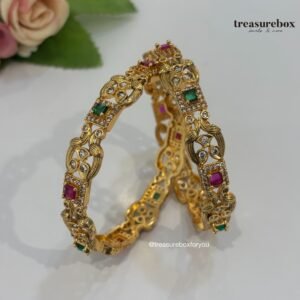 Antique gold plated bangles set