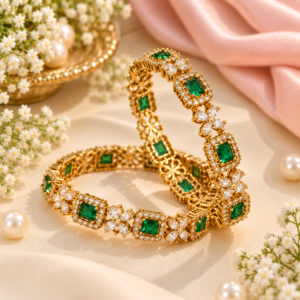 Antique gold plated bangles set