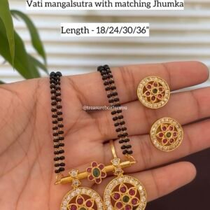 Vati mangalsutra with matching earrings