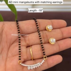 AD Mini Mangalsutra with matching Earrings