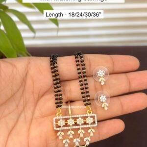 AD Mangalsutra with matching Earrings
