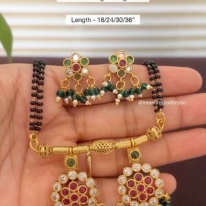 Traditional Mangalsutra with matching earrings