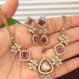 Mehendi Gold Plated Necklace Set