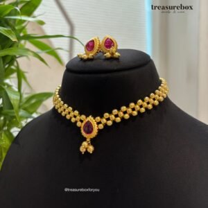 Traditional Gold Plated Thushi Set