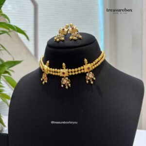 Traditional Gold Plated Thushi Set