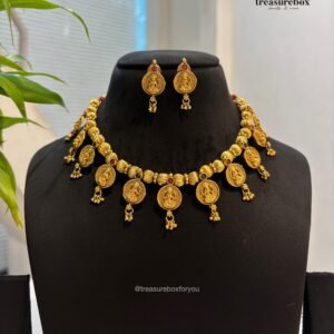 Lakshmi coin necklace set